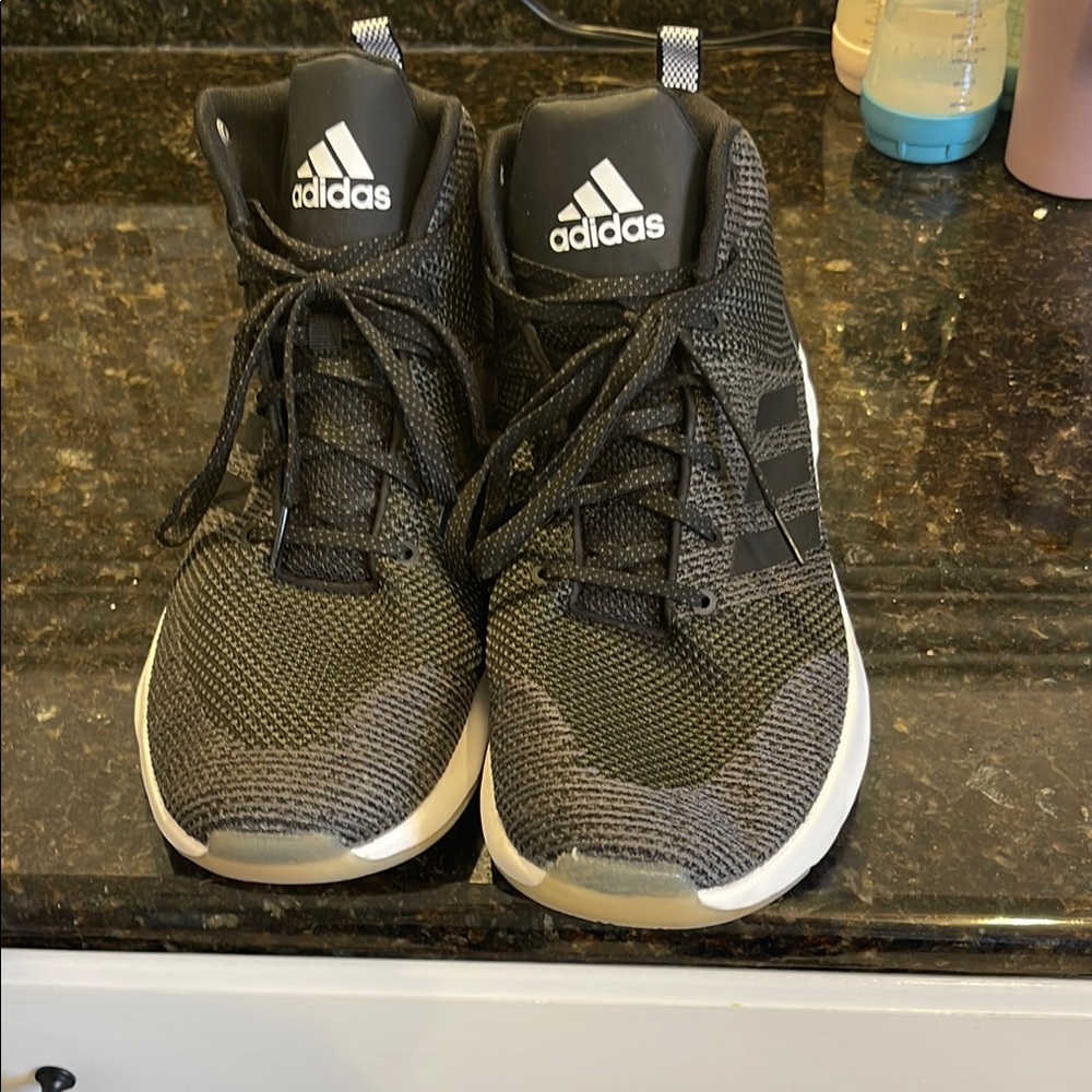Adidas Black and Gray Basketball Shoes